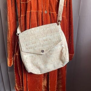 Square Cork Crossbody Purse 10” with Strap Magnetic Closure